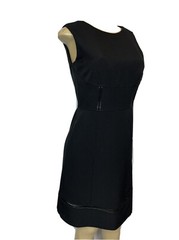Evan Picone Black Stretch Zip Back Formal A Line Dress Women’s Size 6 Career EUC