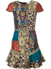 NWT. $595 Alice + Olivia Rapunzel Patchwork Dress Sz 4