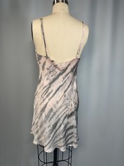 OLIVACEOUS NEW Slip Dress SIZE SMALL pink grey rayon short designer tie dye