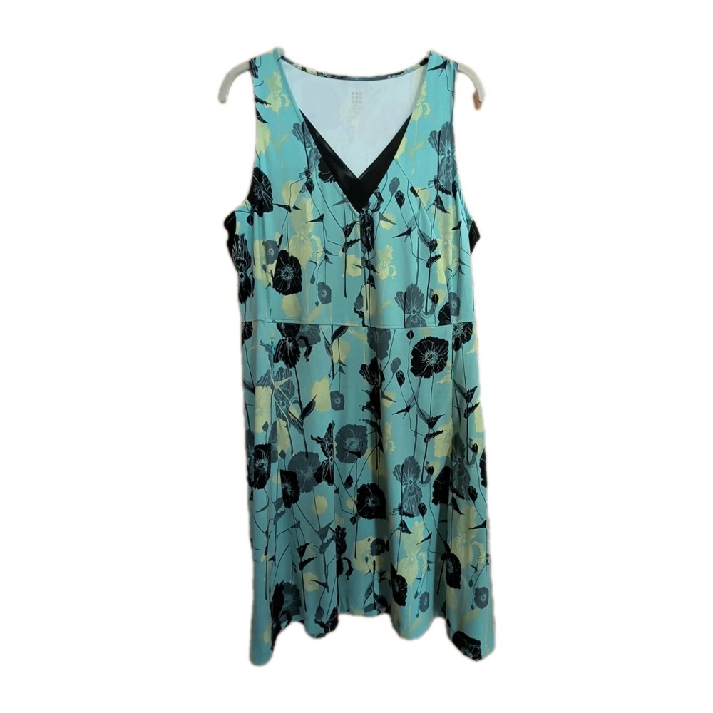Title Nine Freelance Dress Size XL Aqua Athletic Dress Pockets Athleisure Casual