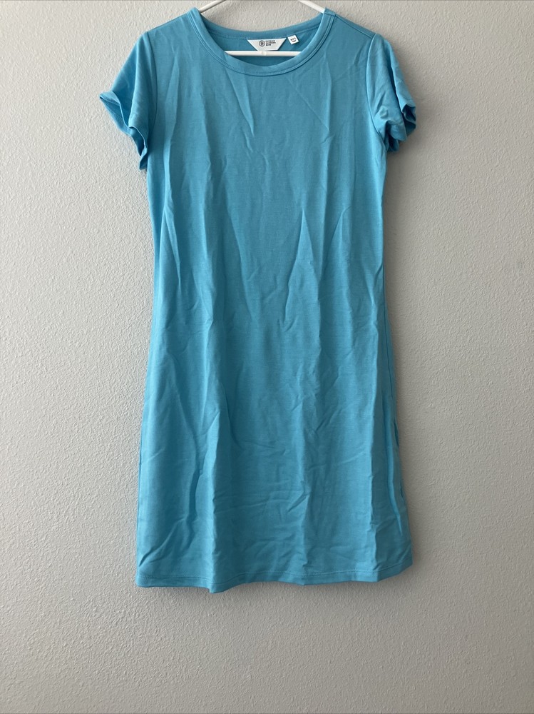 Candace Cameron Bure Reg Flutter-Sleeve T-Shirt Dress -Turquoise (XXS) A488169 –