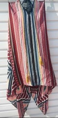 Boho geometric pattern racerback summer midi dress | beach/festival | Size 6-8
