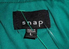 New Dress, Snap, Party Formal Green Crinkle Satin Iridescent L