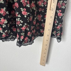 Forever 21 Dress Women&rsquo;s Small Black Pink Floral Lace Trim Slip Dress Tank Mini