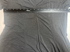 Torrid Plus Size 1 Gray Super Soft Knit Dress Ruched V Neck Short Sleeve Casual
