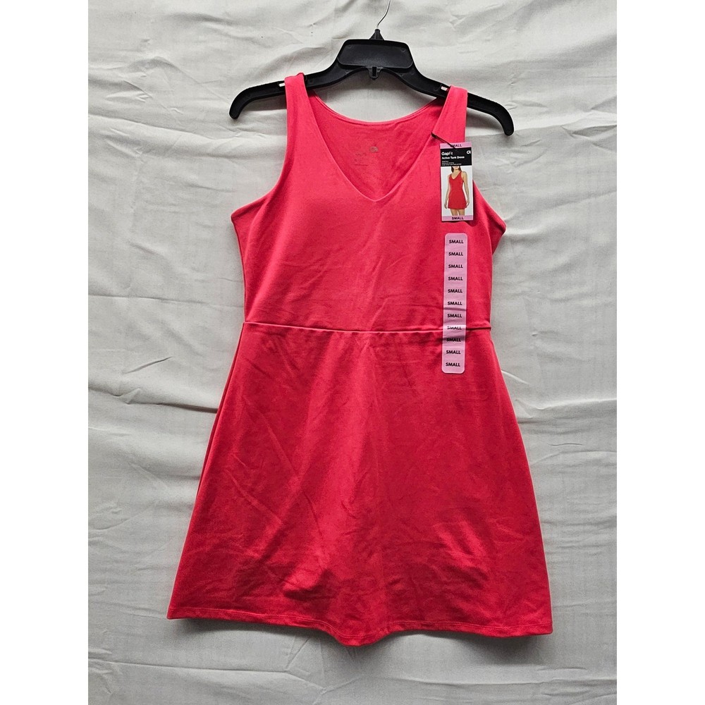 GapFit Womens Active Tank Dress Red Polyester Blend Athletic Size Small