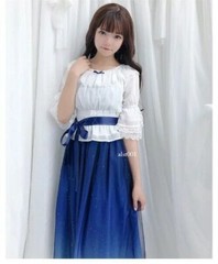 Summer Gradient Suspender Chiffon Fairy Dress Girl Sweet Anime Loli Role-playin