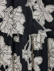 NWT Donna Karan NY Collared Halter A-Line Slvless Dress, 12, Black/Cream, $199