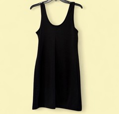 Silence + Noise Black Mini Dress with Gold Buttons Size Medium
