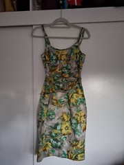 Review Dress Vintage Floral Print With Belt Sz. 8
