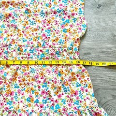 Kori Sage Combo Dress Mini Elastic Shirring V-Neck Sleeveless Lined Floral