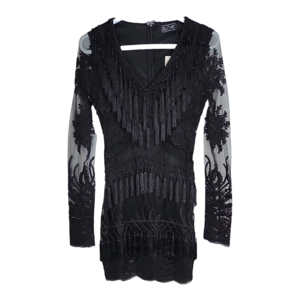 Blithe LA NWT Small LBD Tassle and Lace