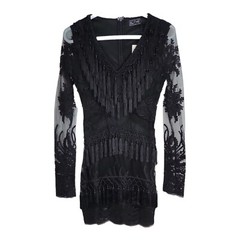 Blithe LA NWT Small LBD Tassle and Lace
