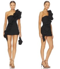 CELIA B Anthropologie KAIA Ruffle Black Mini Dress size M NWT $399 SOLD OUT