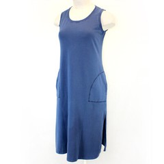 Talbots Plus Blue Sleeveless SUNKISSED TERRY Midi DRESS 0X fits XL
