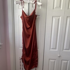 NEW Halfisland Rust Slip Midi Dress SIZE SMALL