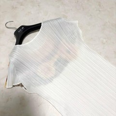 Rare Condition PLEATS PLEASE One Piece Floral Transfer Flare A Line