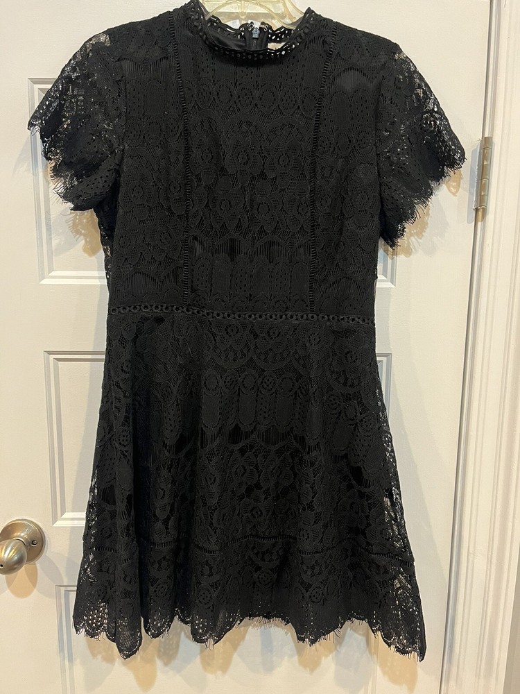 Blu Pepper Junior Dress Size M Medium Black Lace Formal Party NWT $59