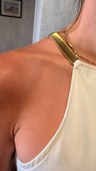 Missguided White Solid Metallic Accent One-Shoulder High Neck Maxi Dress 12