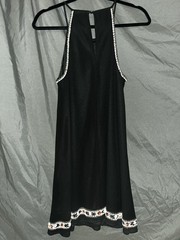 LULU&rsquo;S | LBD Aztec Beaded Sequin Embellished Short Shift Dress Strapless | M