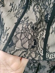 BLITHE LA Elegant Party Black Lace W. Tan Lining Pants Suit Woman&rsquo;s Sz Small