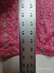 Womens Blouse & Sheer Skirt Small Pink Lined Classic Floral Embroidered Back Zip