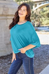 Luxury Opaque Drop Shoulder T-Shirt with Slight Stretch – Full Size, 95% Polyest