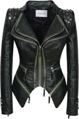 Studded faux leather jacket，available in all sizes and colors. you so cool.