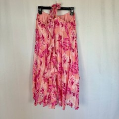 Mandira Wirk Floral Halter Swing Mini Dress Garden Fairycore
