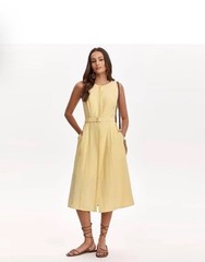 Women Belted Midi Dress – A New Day Yellow XS
