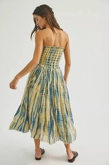 Free People Fp One Ravenna Printed Convertible Maxi Skirt Smocked Dress New XS