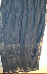 Altar&rsquo;d State Navy Embroidered Maxi Dress Womens L High Neck Sleeveless Boho