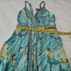 India Boutique Women&rsquo;s Fit & Flare Midi dress One Size Or Medium Light Blue