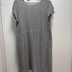 Eileen Fisher Organic Linen Striped Short Sleeve Dress S/P
