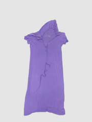 $120 Neiman Marcus Women&rsquo;s Purple Lightweight Short-Sleeve Hooded Dress Size M