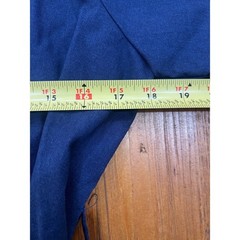 SHE + SKY Navy Linen Blend Button Front Tie Waist Shirt Dress Size L NWT