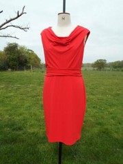 ESPRIT Flattering Red Silhouette Fully Lined Stretch Dress Size XL BNWT RRP £55