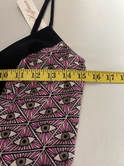 Mara Hoffman Women’s Size 4 Silk Evil Eye Sleeveless Pink Peplum Dress New Tags