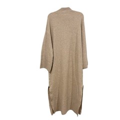 Pomander Place Vivianne Sweater Knit Midi Dress High Neck S Small Beige Casual