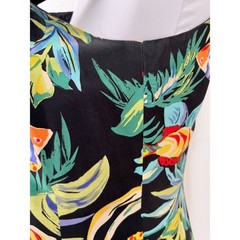 Vintage Dress 100% Silk Medium Tropical Fish Art to Wear Cruise Semi Formal 10