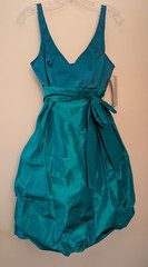 Maria Bianca Nero AQUA Blue Cocktail Ballon Skirt Dress LRG Neiman Marcus NWT