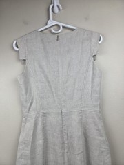 J. Crew Linen Flax Resume Dress Stretch Size 2 Business Career Work Office