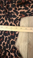 J. Crew Tie-Neck Tiered Dress in Leopard Crinkle Chiffon-Women&rsquo;s M-AR673