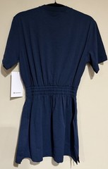 NWT Lululemon Size 6 Smocked Waist T-Shirt Dress TRNV True Navy Blue $118