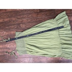 MOSSIMO GREEN SMOCKED TIE SHOULDER STRAPS FLOWY AIRY BOHO RUFFLE SUNDRESS MEDIUM