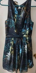 Ted Baker London Multicolor Floral Sleeveless Cocktail Party Dress Size 1
