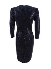 Calvin Klein Women&rsquo;s Cold-Shoulder Metallic Jersey Sheath Dress