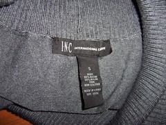INC International Concepts Gray Sweater Dress Size Small Buckle Design