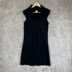 Searle Dress Womens 6 Black Sleeveless Pullover Stretch Pockets Shift- 9310*