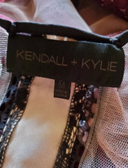 Kendall + Kylie Sheer Panel Black Lace Babydoll Dress Size Medium 